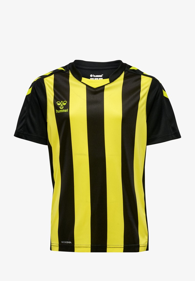 Hummel CORE - T-shirt imprimé - black blazing yellow
