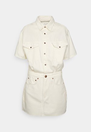 FEATHERWEIGHT LILAH MINI DRESS - Denimové šaty - ecru