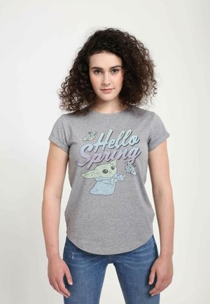 Henry Tiger STAR WARS: THE MANDALORIAN HELLO SPRING - T-shirts print - melange grey
