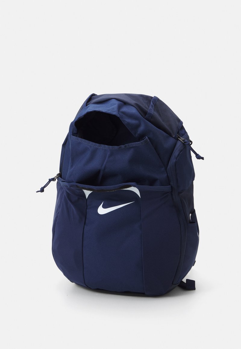 navy blue nike soccer backpack Academy Team Logo - Navy/White A side pocket with hook Nike Academy Team Backpack -