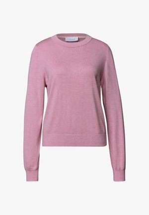 Street One Studio, PULLOVER MIT RUNDHALS IN UNIFARBE - Pullover - pearly rose mel