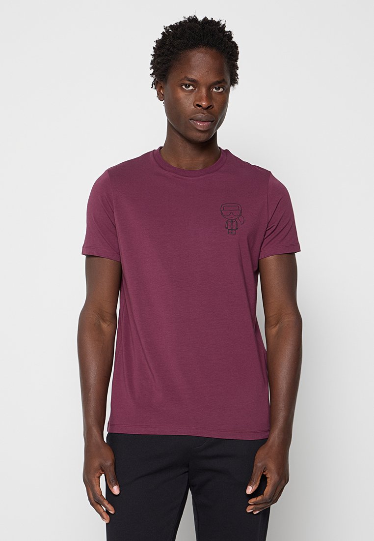 Karl Lagerfeld T-shirt basic (rood)paars