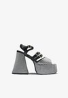 FELICITY CRYSTAL STRAPPY HEELS - Πλατφόρμες σανδάλια - silver colured