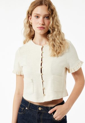 SHORT SLEEVE - Strickjacke - beige