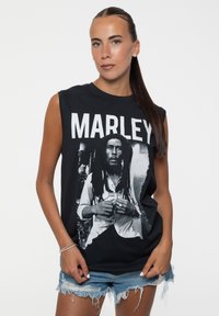 Paradiso Clothing BOB MARLEY B&W PORTRAIT MUSCLE - Top - black