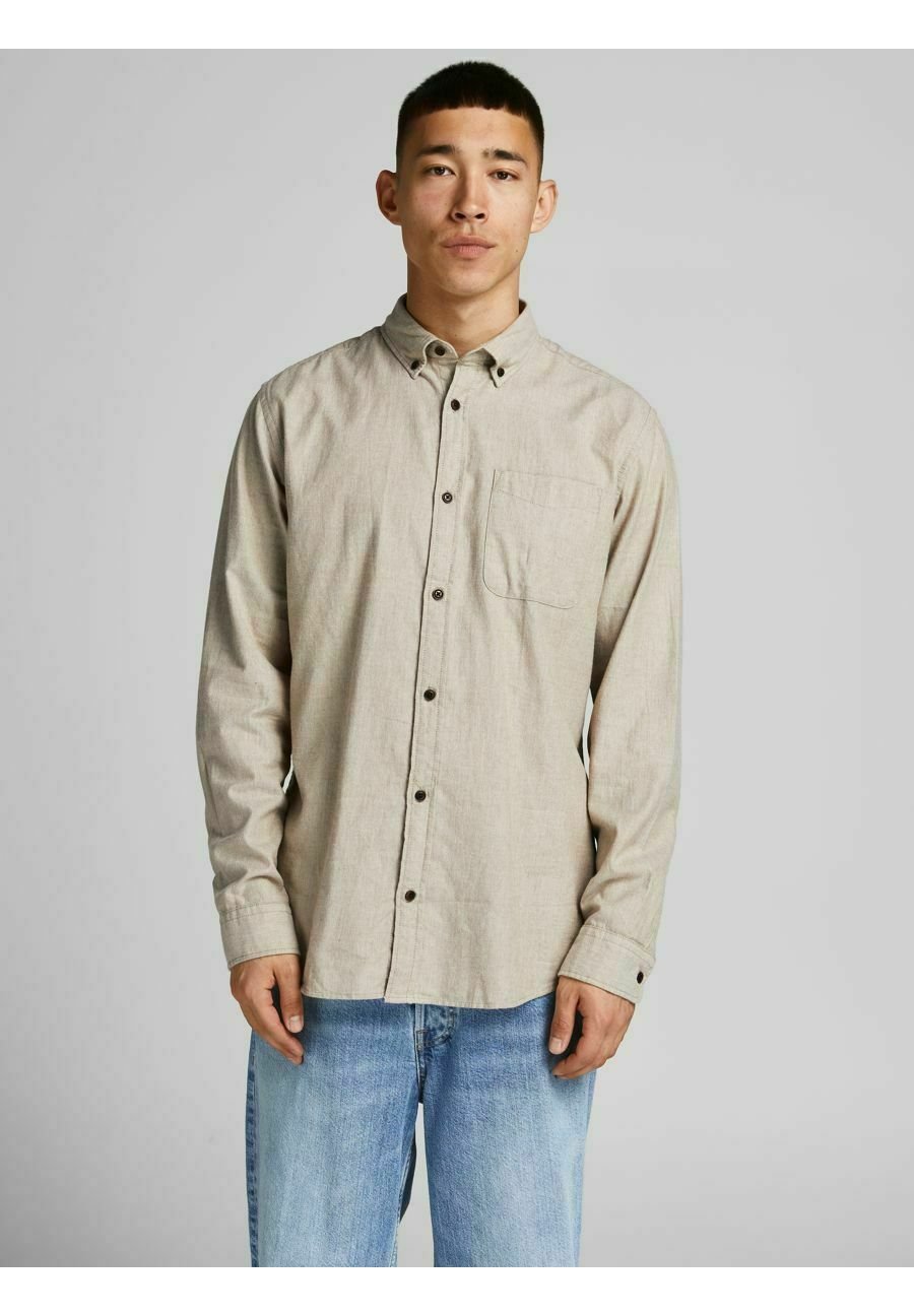 Jack & Jones JJECLASSIC HEATHER Camisa elegante - oatmeal/beige - Zalando.es