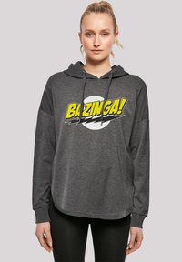 F4NT4STIC BIG BANG THEORY SHELDON BAZINGA - Jersey con capucha - charcoal