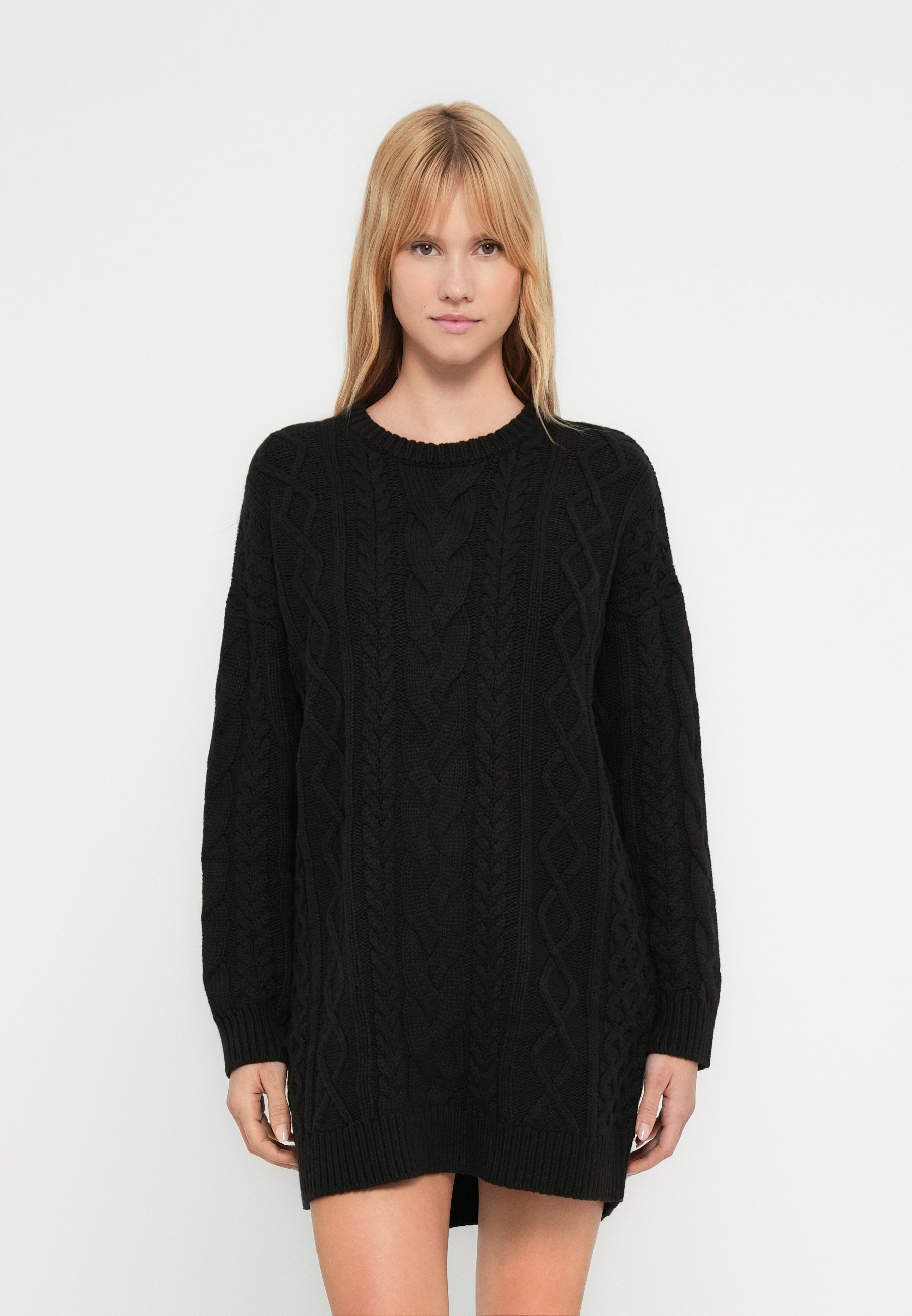 GAP CABLE SWEATER DRESS - Jumper dress - true black/black - Zalando.ie