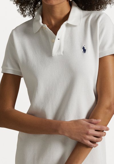 Polo Ralph Lauren Cotton Mesh Polo Dress - Kjole - white