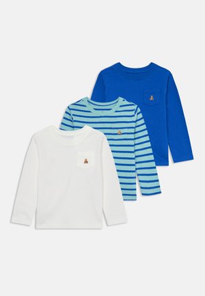 3 PACK - T-shirt à manches longues - blue/white/light blue