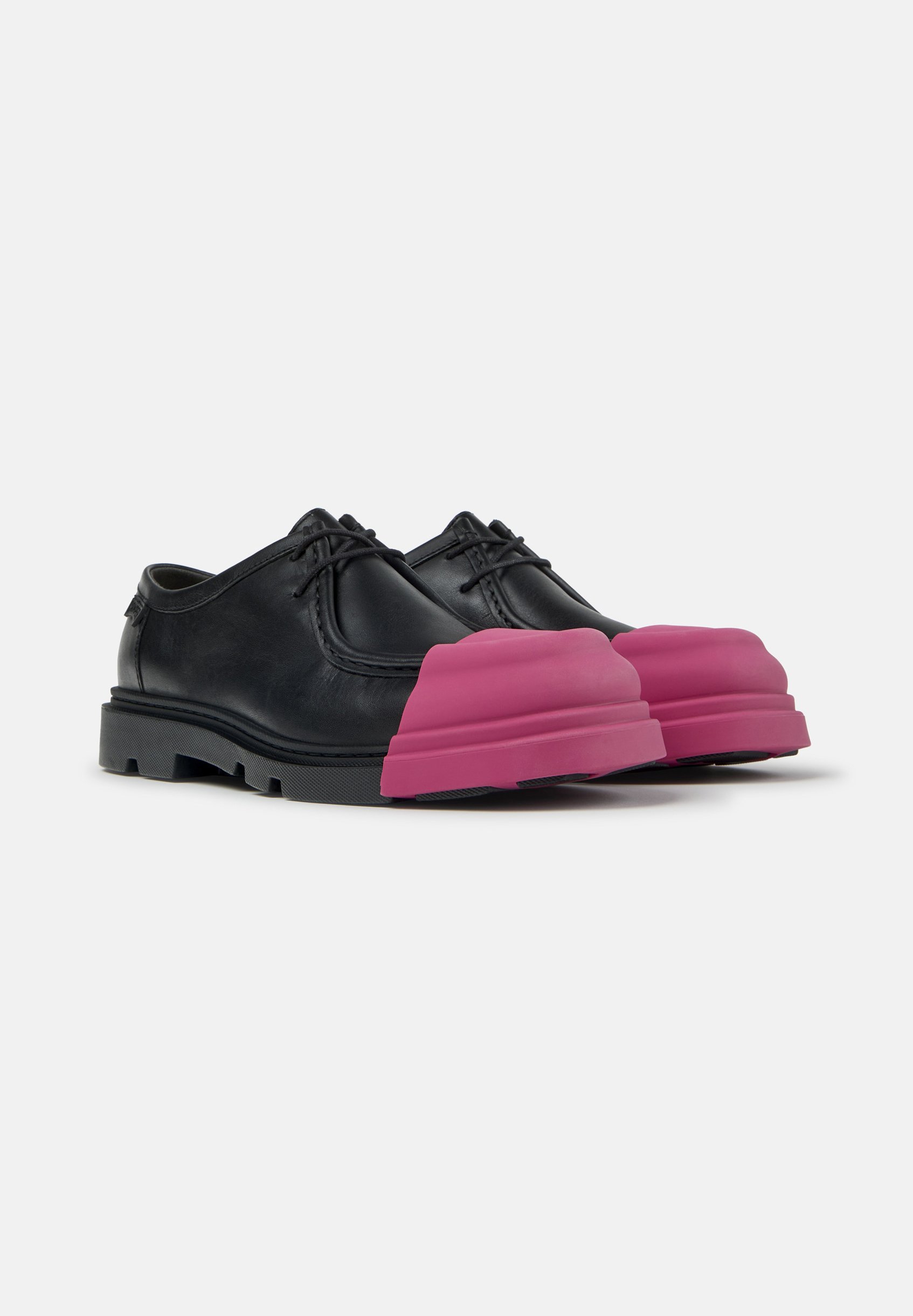 Camper JUNCTION - Lace-up ankle boots - BLACK,FUSCHIA/black