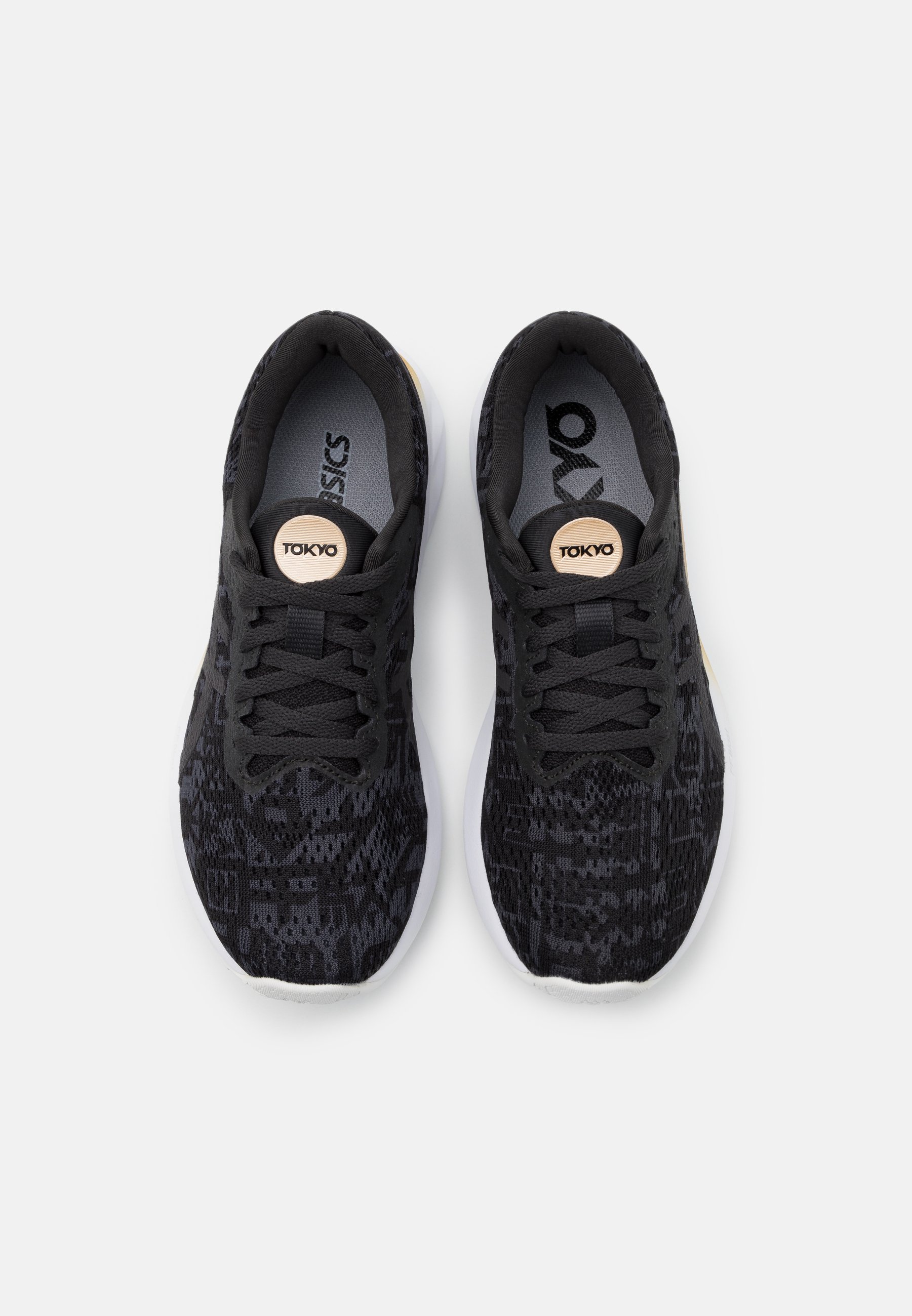 ASICS ROADBLAST EDO TRIBUTE - Neutral running shoes - black/graphite  grey/black - Zalando.co.uk