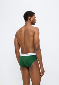 Πράσινα σλιπ με λευκή ζώνη μέσης Lacoste, κατασκευασμένα από μαλακό υλικό, με εφαρμοστή σχεδίαση και λεία υφή.