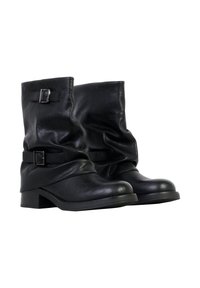 Super Mode BOUCLES BRIDES - Bottines de cowboy / motard - noir