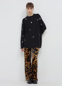 Calliope OVERSIZE EYELETS  - Maglione - nero