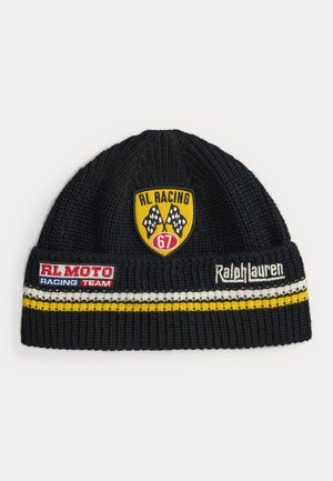 Polo Ralph Lauren, RACING RIB-KNIT BEANIE - Плетена шапка - black/multi-coloured