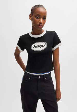 HUGO DALIA - Print T-shirt - black