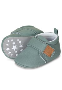 Sterntaler KRABBEL UNI - First shoes - dunkelgrün meliert