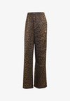WIDE LEG LEO PRINT SATIN PANTS - Joggebukse - multicolor bronze strata