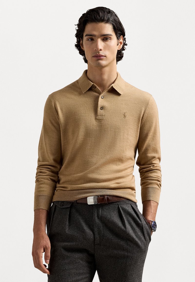 Polo Ralph Lauren WOOL POLO-COLLAR JUMPER  - Džemperis - camel melange