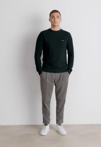 GANT C-NECK - Trui - tartan green