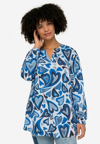 Angel of Style HERZMUSTER -AUSSCHNITT LANGARM - Blůza - medium blue