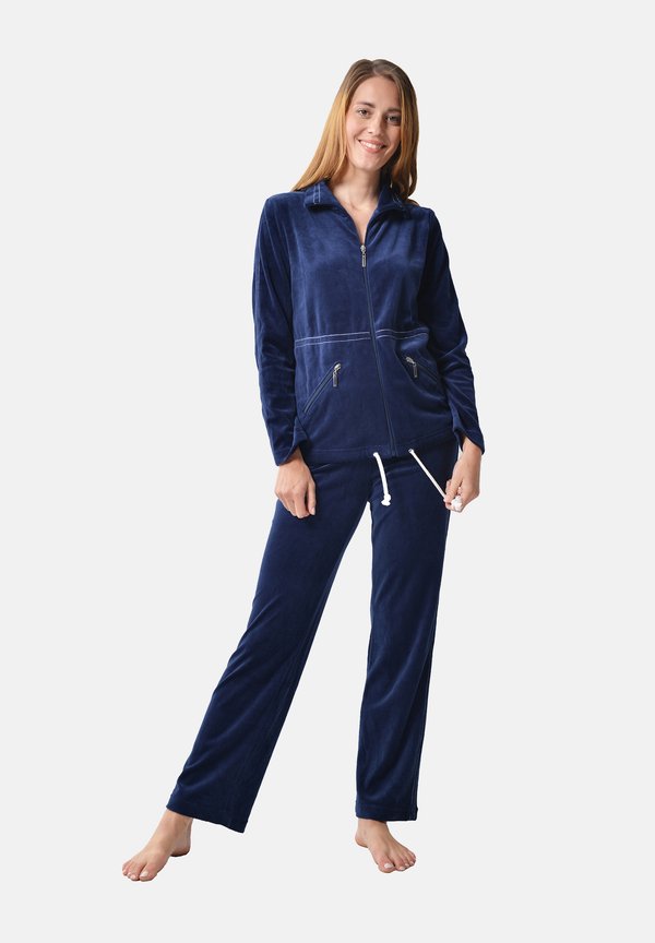 RAIKOU DAMEN HAUSANZUG - Sweatjacke - nachtblau