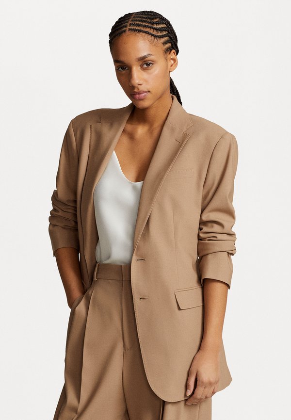 STRETCH WOOL BLEND BLAZER - Blazer - camel