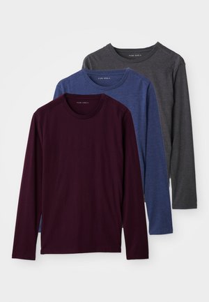 ADAPTIVE 3 PACK BIRDIE  - Hosszú ujjú felső - dk. grey melange/bordeaux melange/dk. blue melange