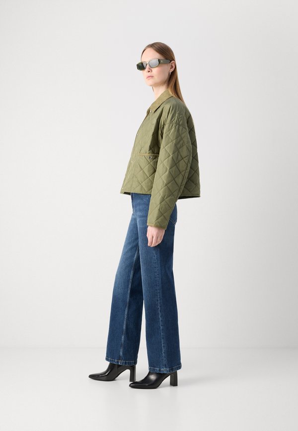 QUILTED JACKET LIGHT PADDED PATCHED COLLAR AND DETAILS PATCHED POCKETS - Light jacket - dried rosemary3