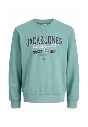 JJELOGO  CREW NECK 2 COL SS26 JNR - Sweatshirt - mineral blue