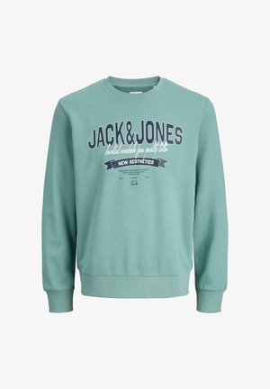 JJELOGO CREW NECK 2 COL SS26 - Športni pulover - mineral blue