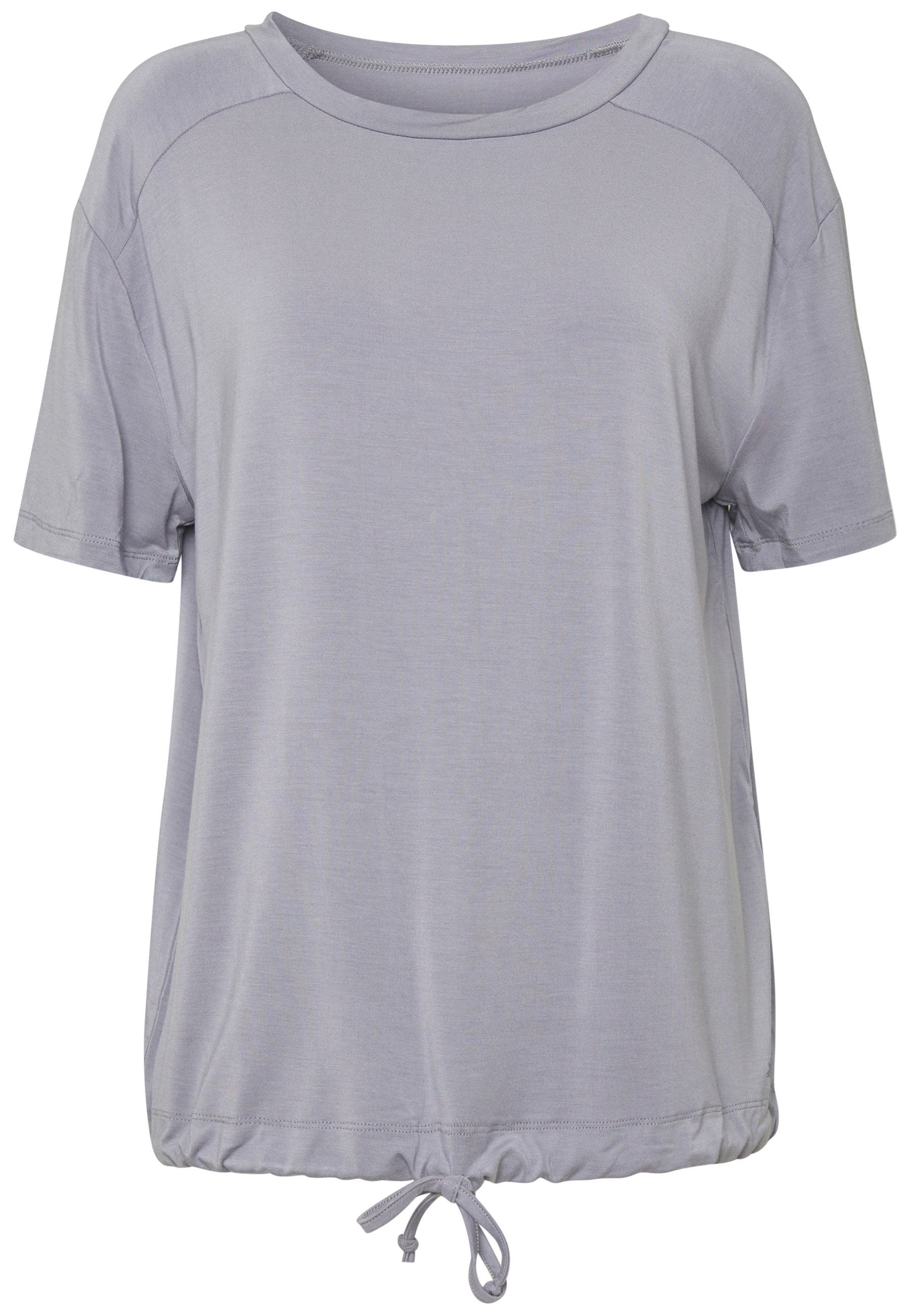Curare Yogawear DRAWSTRING WIDE Topper pearl grey Curare Yogawear TWISTBACK - Topper - greyberry