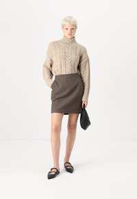 Vero Moda VMGRACE HIGHNECK - Pulover - silver mink