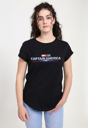 CAPTAIN AMERICA BRAVE NEW WORLD BURST LOGO - Print T-shirt - black