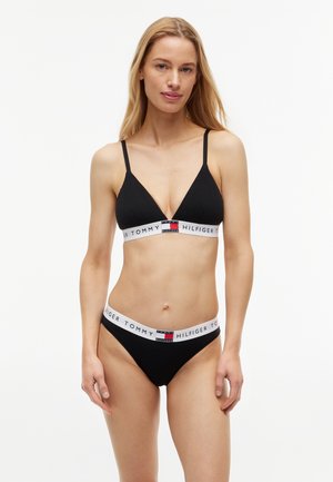 Tommy Hilfiger, HERITAGE LOGO REMOVABLE PADDING TRIANGLE BRA - Trekants-bh'er - black