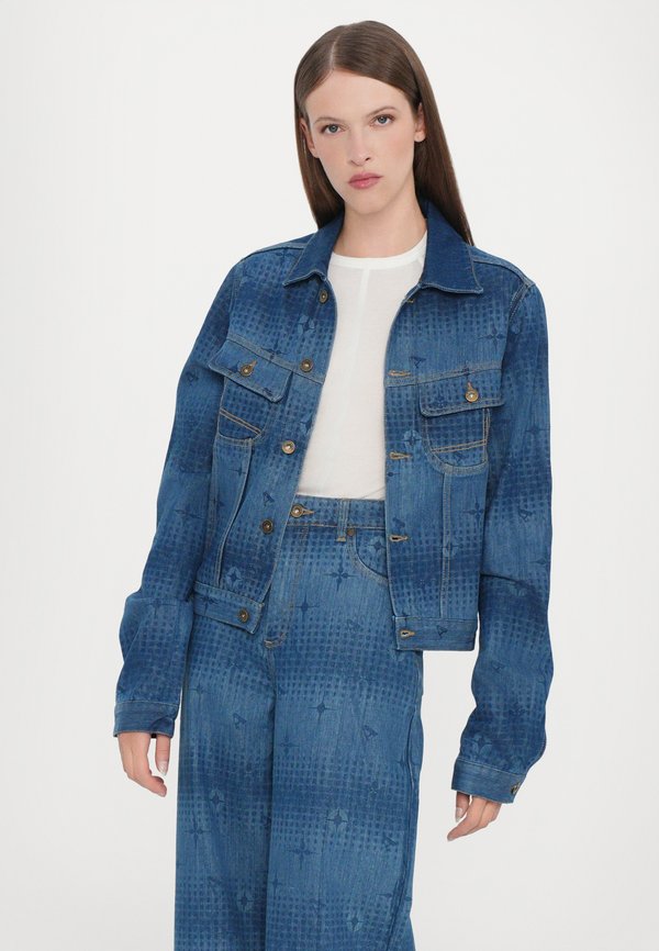 WOMENS LASER FITTED JACKET - Denim jacket - mid wash indigo4