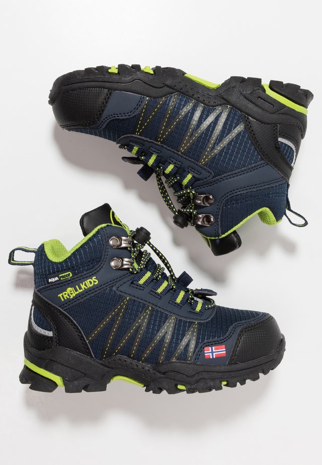 KIDS TROLLTUNGA MID UNISEX - Hikingschuh - navy/viper green