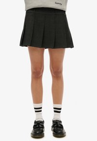 Falda acampanada - grey tones check