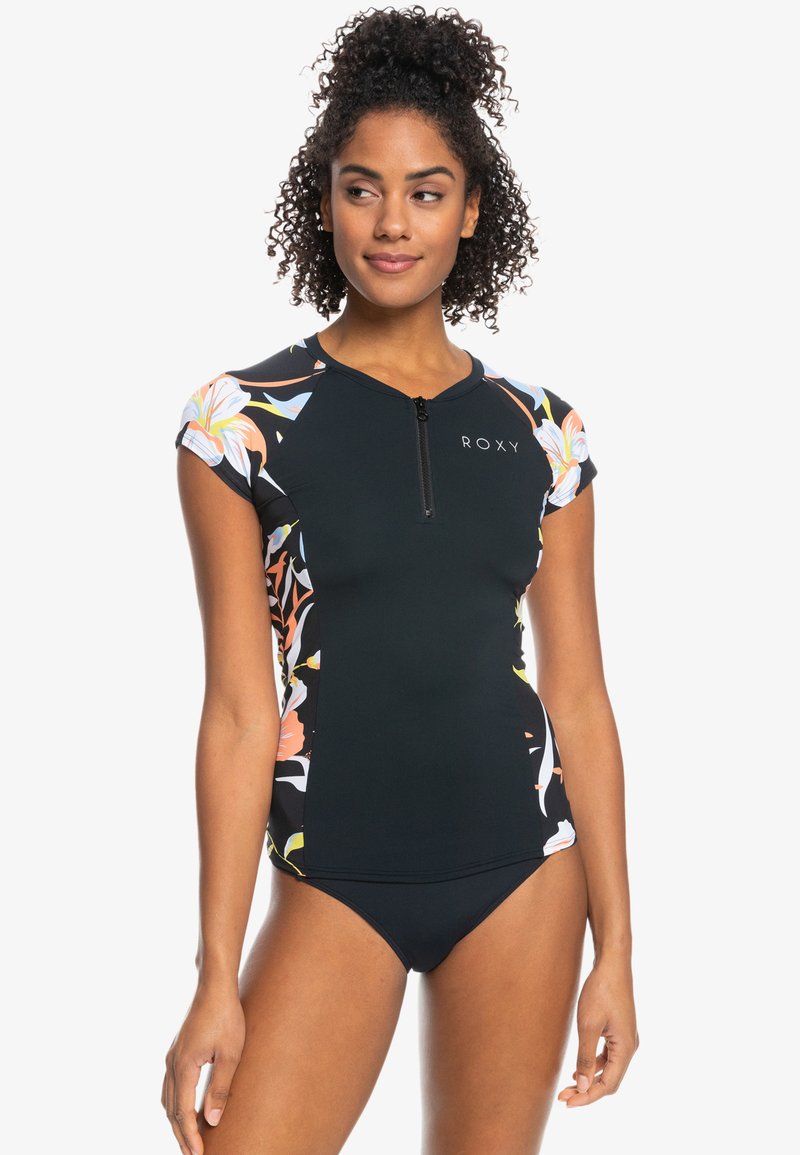 Roxy Swimsuit anthracite hibiscus wave swim/dark blue Zalando.co.uk