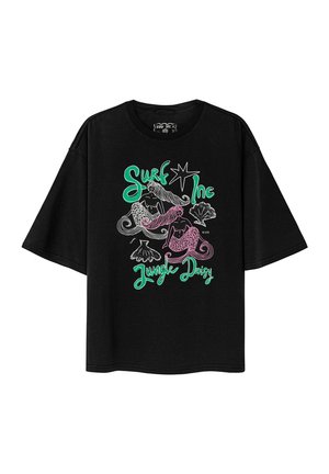 MERMAID TWINS - Print T-shirt - acid black