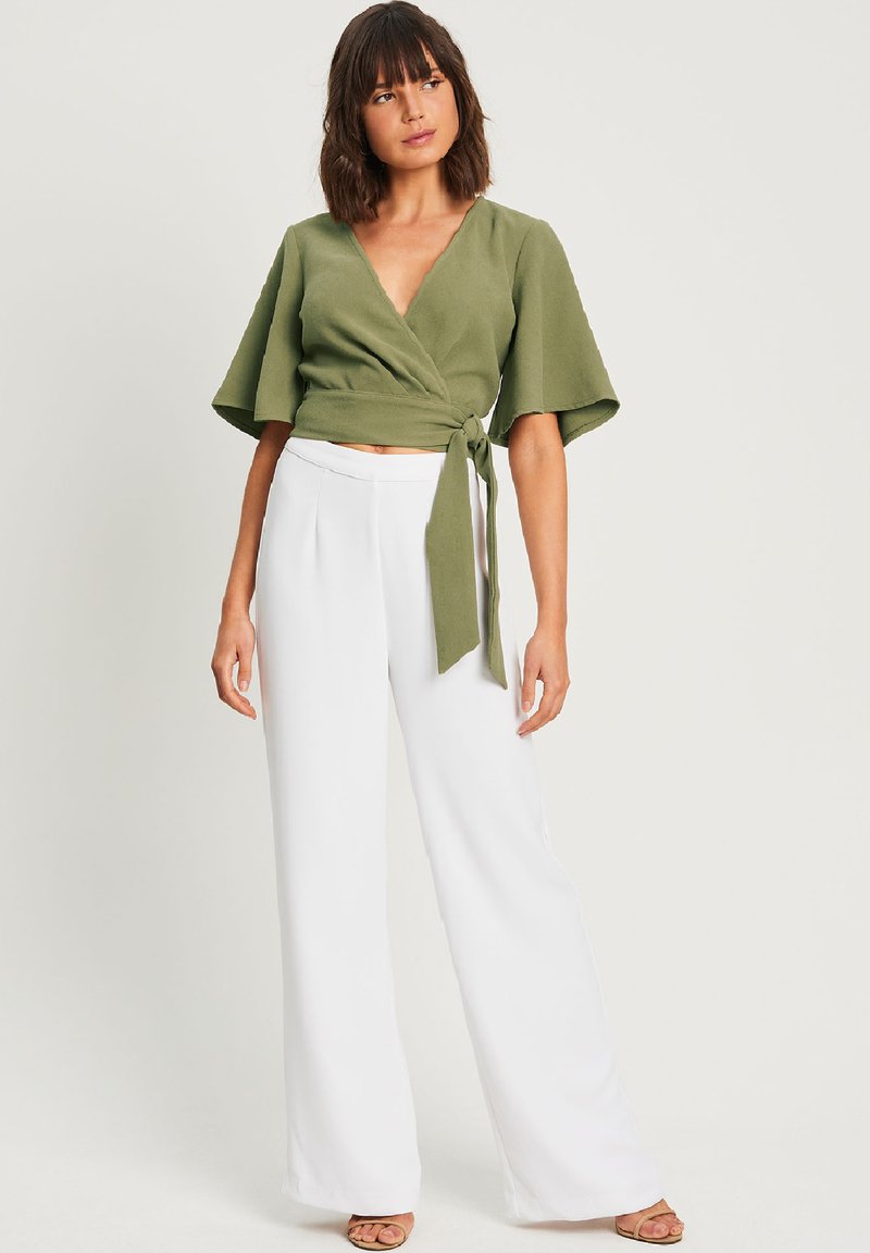 TUSSAH Blouse olijfgroen gemêleerd