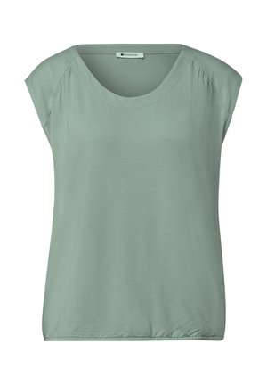 Street One, DROPPED SHOULDER SHIRT MIT ELASTIKSAUM - T-shirt basique - eucalyptus green
