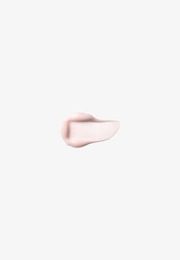 Ljusrosa keramikfat med en minimalistisk design, med en rundad kant och en slät, blank yta.