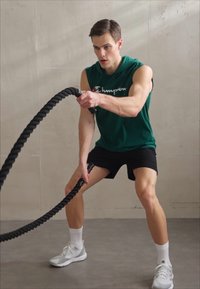 Champion ICONS HOODED SLEEVELESS - Top - dark green