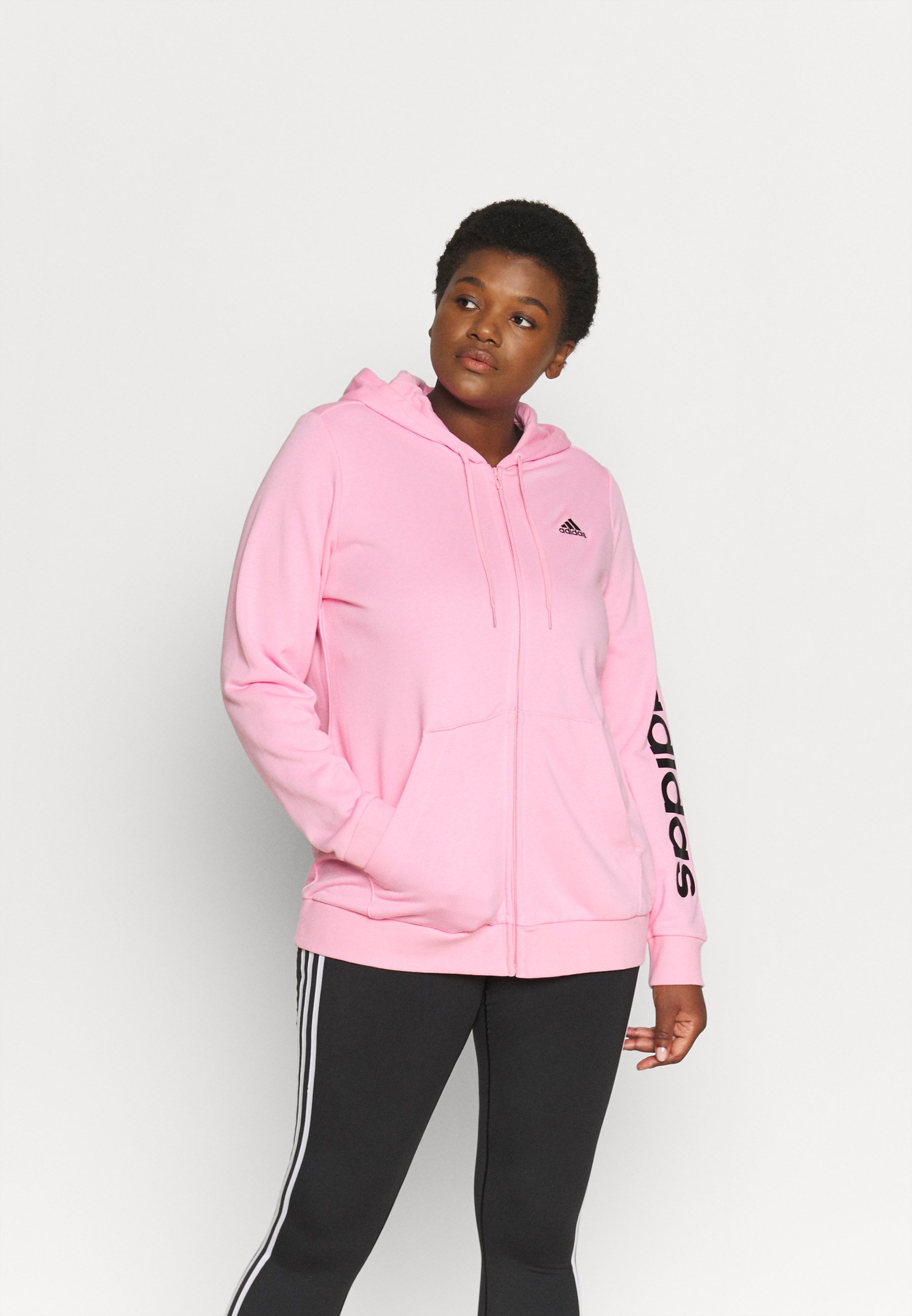 adidas Performance Sudadera con cremallera - light pink/black/rosa -  Zalando.es