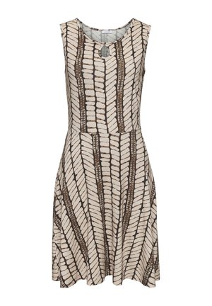 Jerseyjurk - beige-braun bedruckt