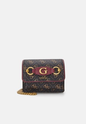 IZZY MICRO MINI - Across body bag - brown logo/merlot