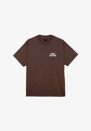 Obey Clothing NO ONE - Camiseta estampada - brown