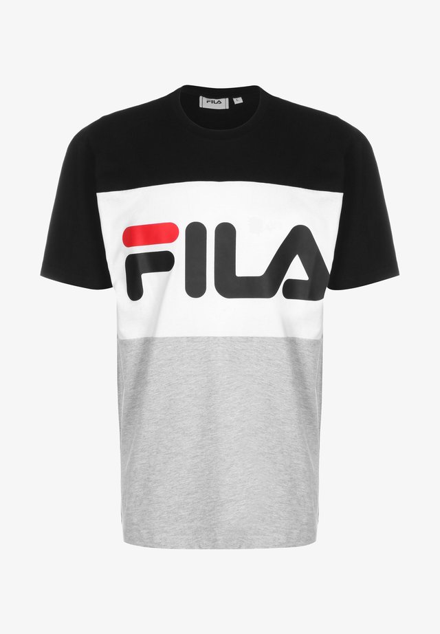 DAY TEE - T-shirt z nadrukiem - black/light grey mel/briwhi